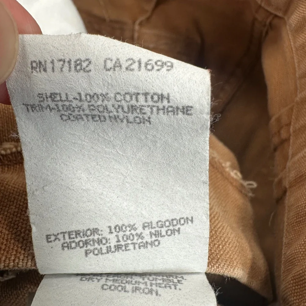 VTG Walls Hunting Pants Mens 32x30 (Fits 28x30) Tan Canvas Nylon Brush Guard USA